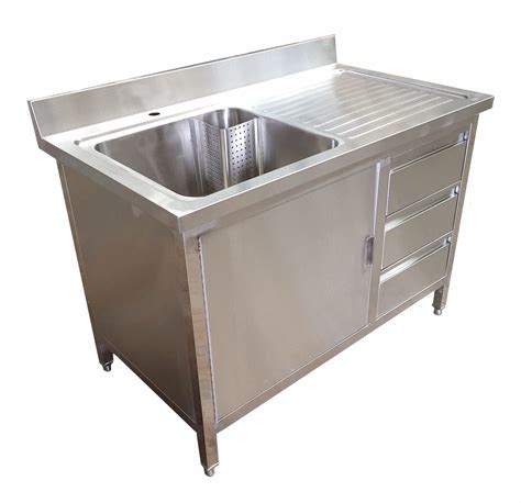 stainless steel sink cabinet|free standing stainless steel cabinets.